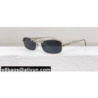 Chanel Metal & Strass Rectangle Sunglasses A71584 CH9567B 02 2024