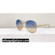 Chanel Metal & Strass Pilot Sunglasses A71582 CH9566B 03 2024