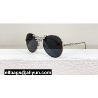 Chanel Metal & Strass Pilot Sunglasses A71582 CH9566B 04 2024