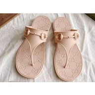 Gucci Women's thong sandals with Horsebit 780306 Nude 2024