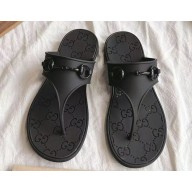 Gucci Women's thong sandals with Horsebit 780306 Black 2024