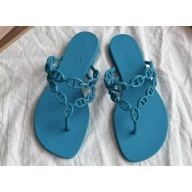 Cheap Sale Hermes TPU Island Sandals Blue 2024
