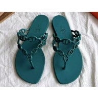 Cheap Sale Hermes TPU Island Sandals Green 2024