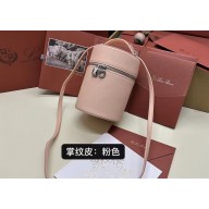Loro Piana Extra Case Medium Bag in Grained Calfskin Light Pink 2024