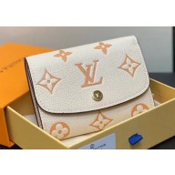 Louis Vuitton Monogram Empreinte leather Emilie Wallet M60688 Creamy 2024