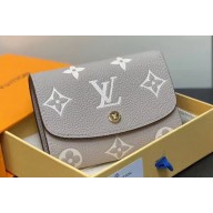 Louis Vuitton Monogram Empreinte leather Emilie Wallet M60688 Gray 2024