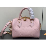 Louis Vuitton Monogram Empreinte leather Speedy Bandoulière 20 Bag M47136 Opal Pink 2024