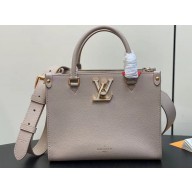 Louis Vuitton Grained calf leather Lock & Go Bag M23437 Dove Gray 2024