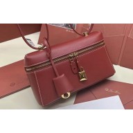 Loro Piana Extra Pocket L19 Pouch with New lock charms in Smooth Calfskin Burgundy 2024