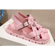 Prada Crisscross rubber sandals 2X3118 Pink 2024