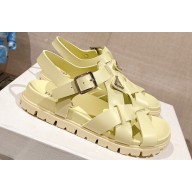 Prada Crisscross rubber sandals 2X3118 Yellow 2024