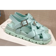 Prada Crisscross rubber sandals 2X3118 Green 2024