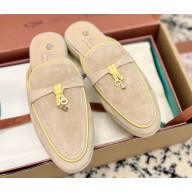 Loro Piana Summer Charms Walk Babouche Suede slipper Loafers 03 2024