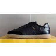 Fendi Flair leather low-tops Sneakers Top Quality Black 2024