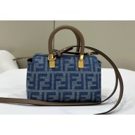 Fendi By The Way Mini Bag Light blue FF denim fabric 2024