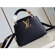Louis Vuitton Taurillon leather Capucines Mini Bag M23943 Black 2024