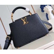 Louis Vuitton Taurillon leather Capucines BB Bag M24698 Black 2024