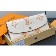 Louis Vuitton Monogram Empreinte leather Emilie Wallet M83138 Creamy 2024