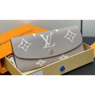 Louis Vuitton Monogram Empreinte leather Emilie Wallet M83138 Gray 2024