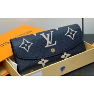 Louis Vuitton Monogram Empreinte leather Emilie Wallet M83138 Black 2024
