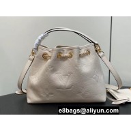 Louis Vuitton Taurillon leather Capucines Mini Bag M23944 Quartz White 2024