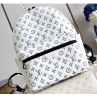 Louis Vuitton Monogram Shadow leather Discovery Backpack Bag M24760 White 2024
