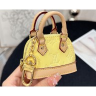 Louis Vuitton Micro Alma Vernis Bag Charm and Key Holder M01707 Yellow