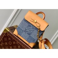 Louis Vuitton Damier Denim 3D canvas Nano Steamer Bag N40751 Blue 2024