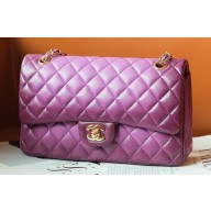 Chanel Gradient Lambskin & Gold-Tone Metal Classic Flap 11.12 Handbag A01112 Purple 2024