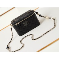 Chanel Lambskin, Resin & Gold-Tone Metal Clutch with Chain Bag AP3213 Black 2024