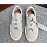 Ermenegildo Zegna Triple Stitch™ suede Men's sneakers espadrilles 03 2024
