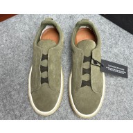 Ermenegildo Zegna Triple Stitch™ suede Men's sneakers espadrilles 07 2024