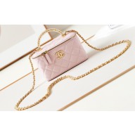 Chanel Lambskin, Resin & Gold-Tone Metal Clutch with Chain Bag AP3820 Light Pink 2024
