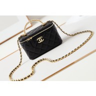 Chanel Lambskin, Resin & Gold-Tone Metal Clutch with Chain Bag AP3820 Black 2024