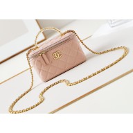 Chanel Lambskin, Resin & Gold-Tone Metal Clutch with Chain Bag AP3820 Nude Pink 2024