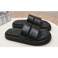 Dolce & Gabbana Padded and quilted Nappa-look fabric Men's sandals Black 2024