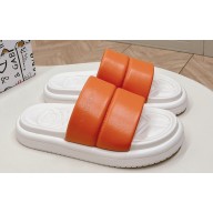 Dolce & Gabbana Padded and quilted Nappa-look fabric Men's sandals Orange 2024
