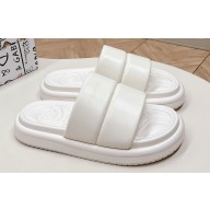Dolce & Gabbana Padded and quilted Nappa-look fabric Men's sandals White 2024