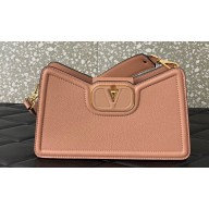Valentino VLogo Leather shoulder bag in grainy calfskin Nude 2024