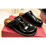 Valentino Fussfriend footbed Women/Men Fussbett Sabots in calfskin leather Black 2024