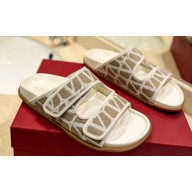 Valentino Vlogo Toile Iconographe Women/Men slide sandals 02 2024
