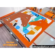Hermes scarf 90x90cm in silk twill Top Quality 174 2024