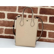 Gucci GG super mini bag with strap leather 790133 Beige 2024