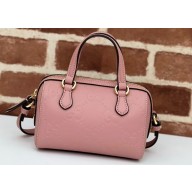 Gucci GG super mini top handle bag leather 790130 Rose beige 2024