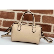 Gucci GG super mini top handle bag leather 790130 Beige 2024