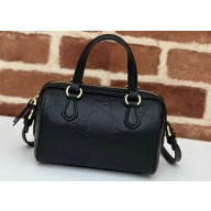 Gucci GG super mini top handle bag leather 790130 Black 2024