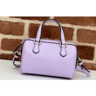 Gucci GG super mini top handle bag leather 790130 Lilac 2024