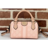 Gucci Web Ophidia super mini bag 781490 Dusty pink GG Supreme canvas 2024