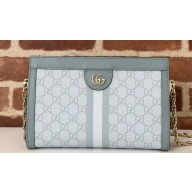 Gucci Ophidia jumbo GG small shoulder bag 503877 Dusty blue GG Supreme canvas 2024