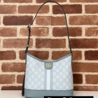 Gucci Web Ophidia GG small shoulder bag 781402 Dusty blue GG Supreme canvas 2024